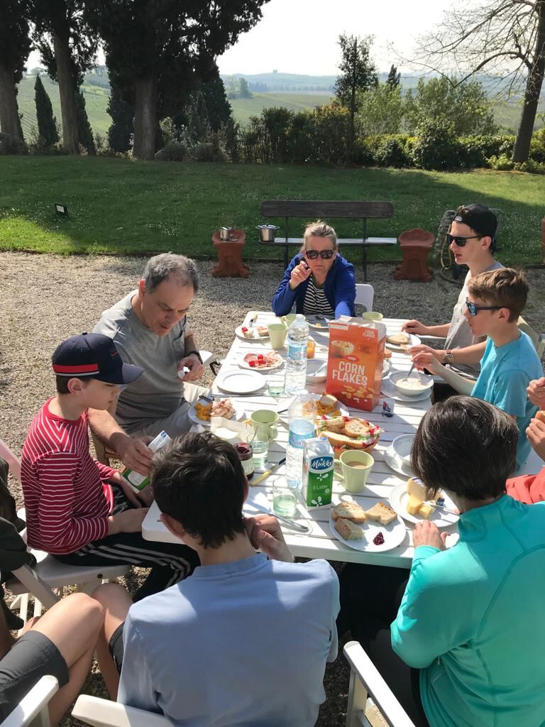 My family came to visit me on exchange.