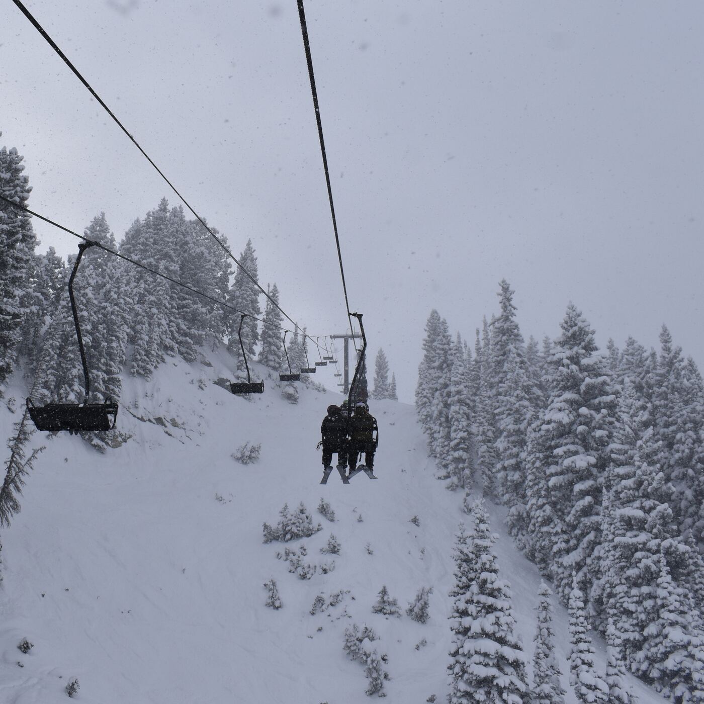 One of the best ski days of my life. They closed the road after we arrived. Country club.