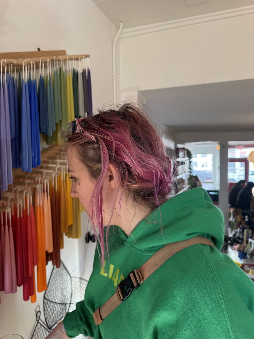 Maria when her hair was pink