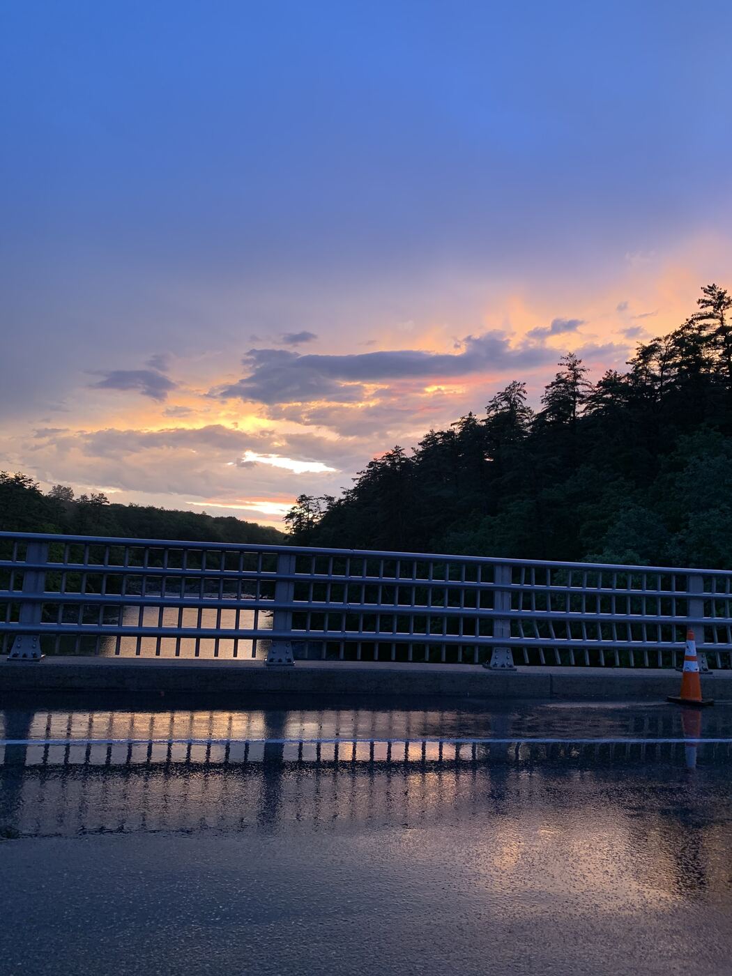 When it rains and the stops and the sun comes out and sets at the same time
