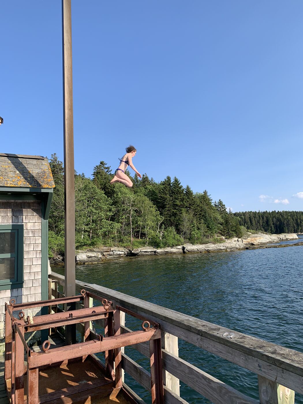 Jumping from high up; Clara
